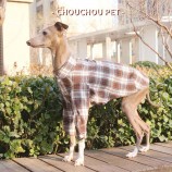 Brown Plaid Cotton Dog Shirt for Whippets – Autumn Style Brown Plaid Cotton Dog Shirt for Whippets – Autumn Style