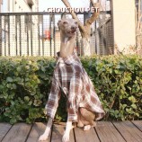 Brown Plaid Cotton Dog Shirt for Whippets – Autumn Style Brown Plaid Cotton Dog Shirt for Whippets – Autumn Style