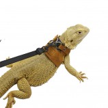 Eco Leather Lizard Harness Set – LovelyPetpal Reptile Outdoor Vest with Leash