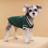 Autumn Knit Dog Vest - V-Neck Preppy Style for Small Pets