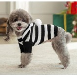 Cable knit dog sweaters with collar