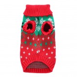 Fall Knit Dog Sweater with Reindeer