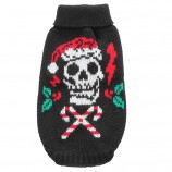 Autumn Skull Sweater for Dogs – Cozy Gothic Holiday Look