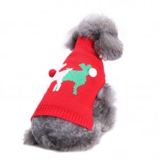 Skull Pattern Knit Dog Sweater – Holiday Streetwear for Pets