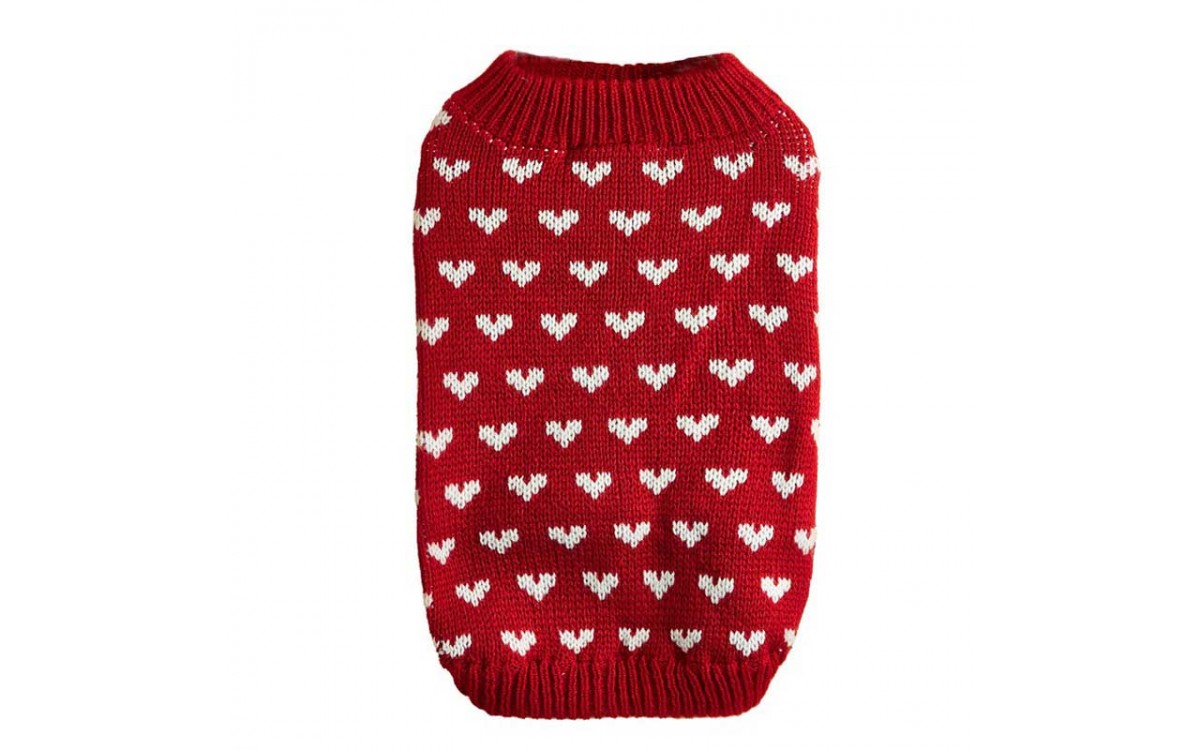 Winter Holiday Cat Jumper - Red Heart Knit by LovelyPetpal