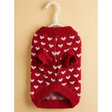 Red Heart Knit Cat Sweater - LovelyPetpal